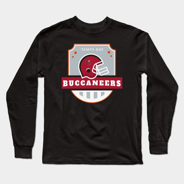 Tampa Bay Buccaneers Football Long Sleeve T-Shirt by info@dopositive.co.uk